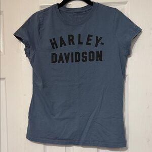🔥 Harley-Davidson Women's Slate Blue Logo Tee